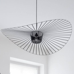 Lampă suspendată din fier Lampă cu pălărie de paie 1 lumină