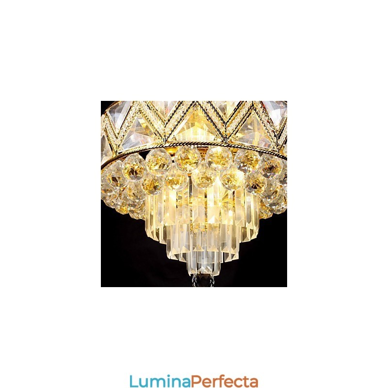 Candelabru din metal cu pictură clasică tradițională din cristal