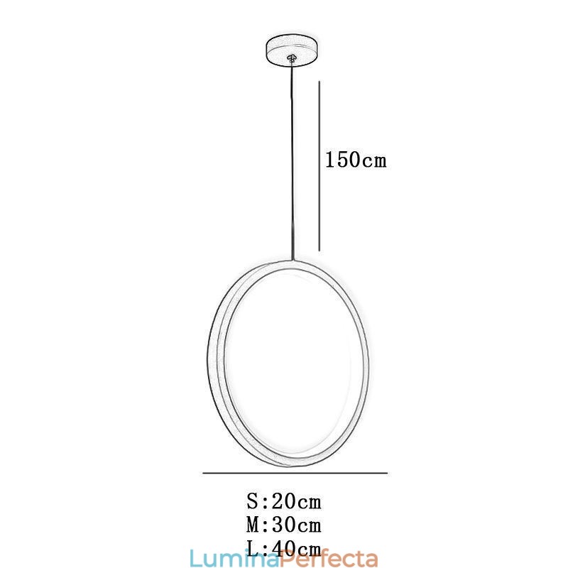 Plafoniera decorativă inelară minimalistă
