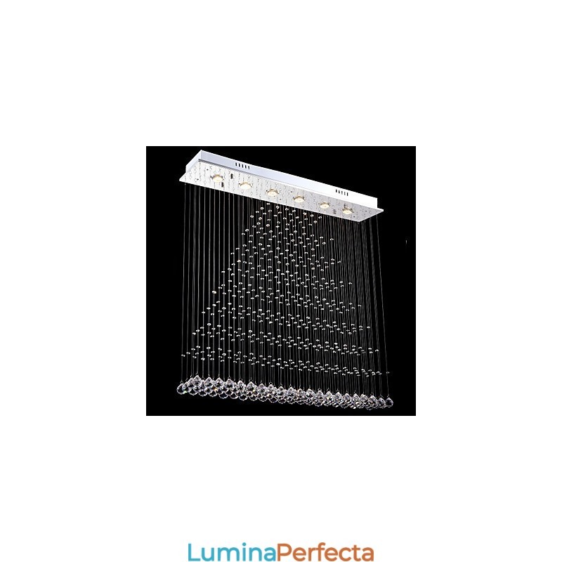 Dreptunghi Crystal Pendant Lamp Candelabru de tavan Iluminat Lămpi Corpuri