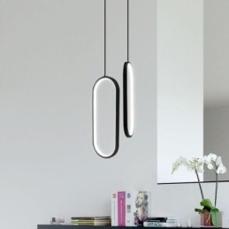 Lampă suspendată ovală Corp de iluminat decorativ din acril