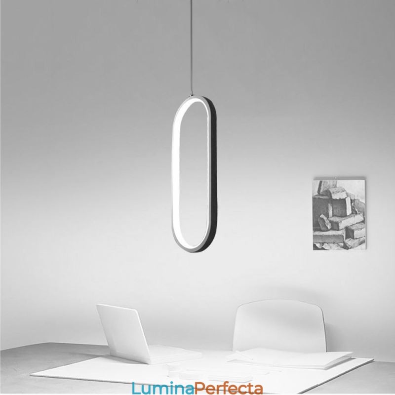 Lampă suspendată ovală Corp de iluminat decorativ din acril