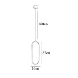 Lampă suspendată ovală Corp de iluminat decorativ din acril