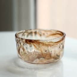 Lampă unică de suspendare din sticlă în stil japonez Iluminat decorativ de culoare chihlimbar