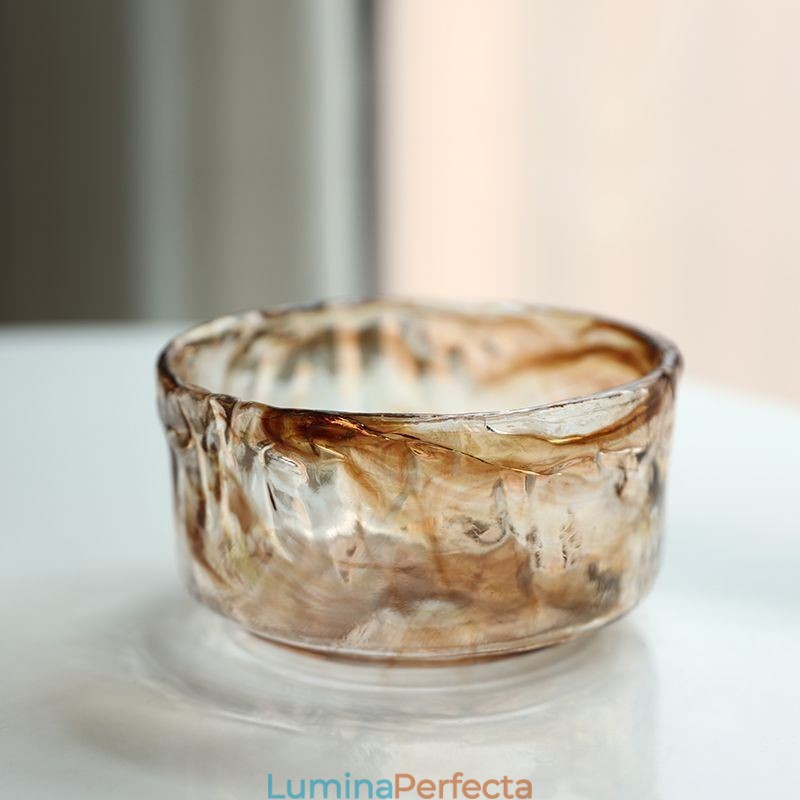 Lampă unică de suspendare din sticlă în stil japonez Iluminat decorativ de culoare chihlimbar