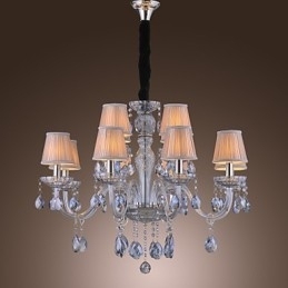 Candelabru tradițional din sticlă galvanizată cu cristal