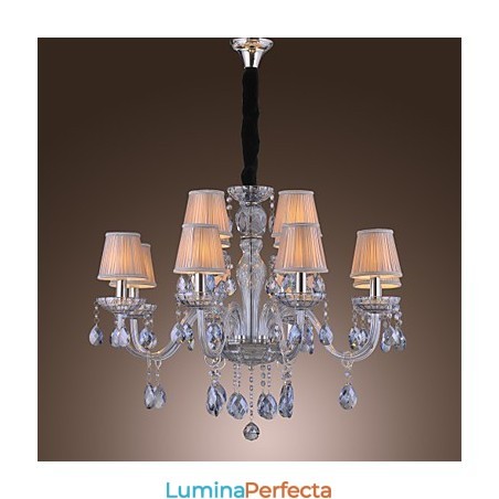 Candelabru tradițional din sticlă galvanizată cu cristal