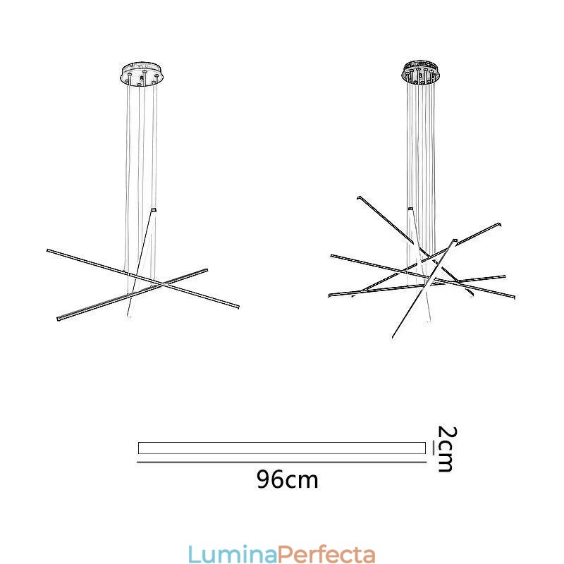 Lumină suspendată liniară cu suspendare Corp de iluminat decorativ