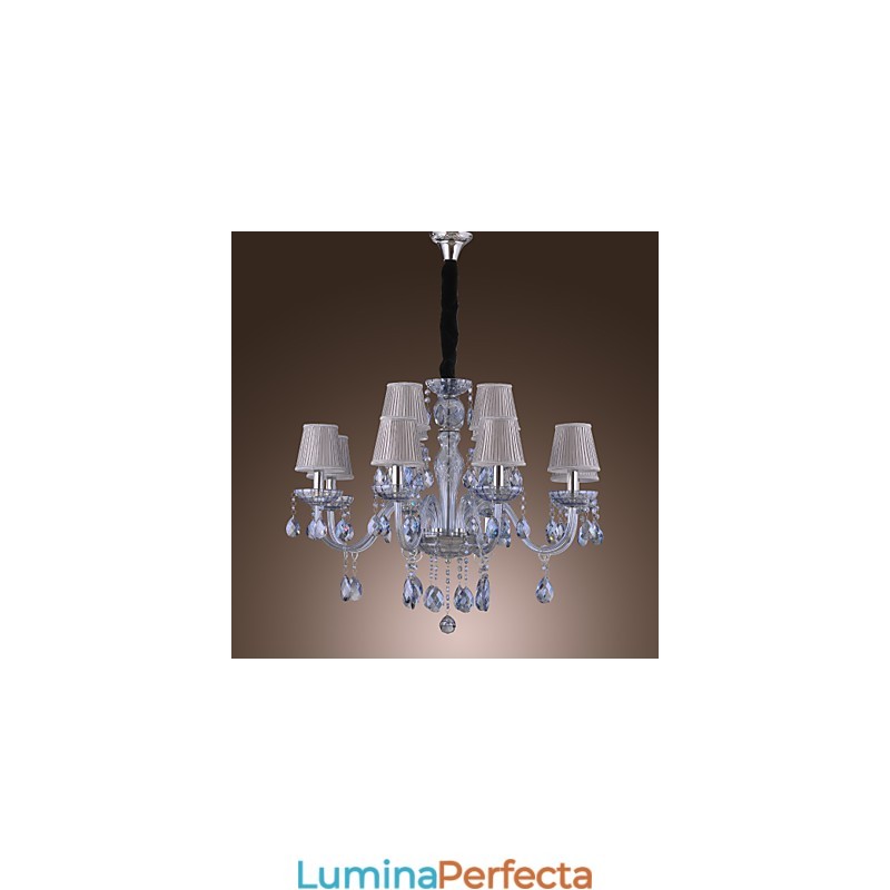 Candelabru tradițional din sticlă galvanizată cu cristal