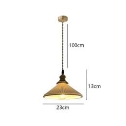 Lampă suspendată din ceramică în stil japonez Lampă suspendată retro plisată