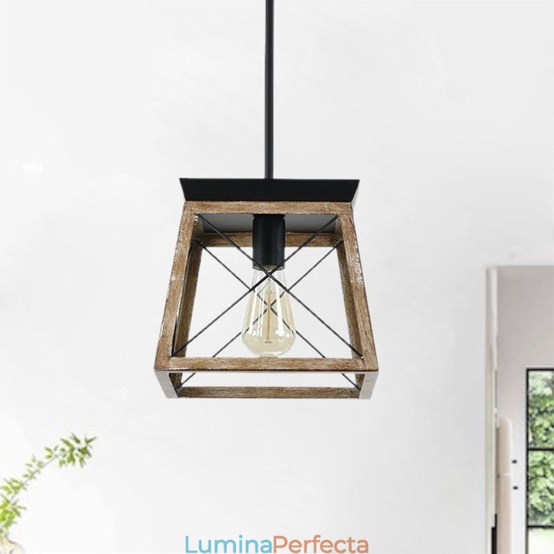 Lampă suspendată în stil vintage cu o singură lumină
