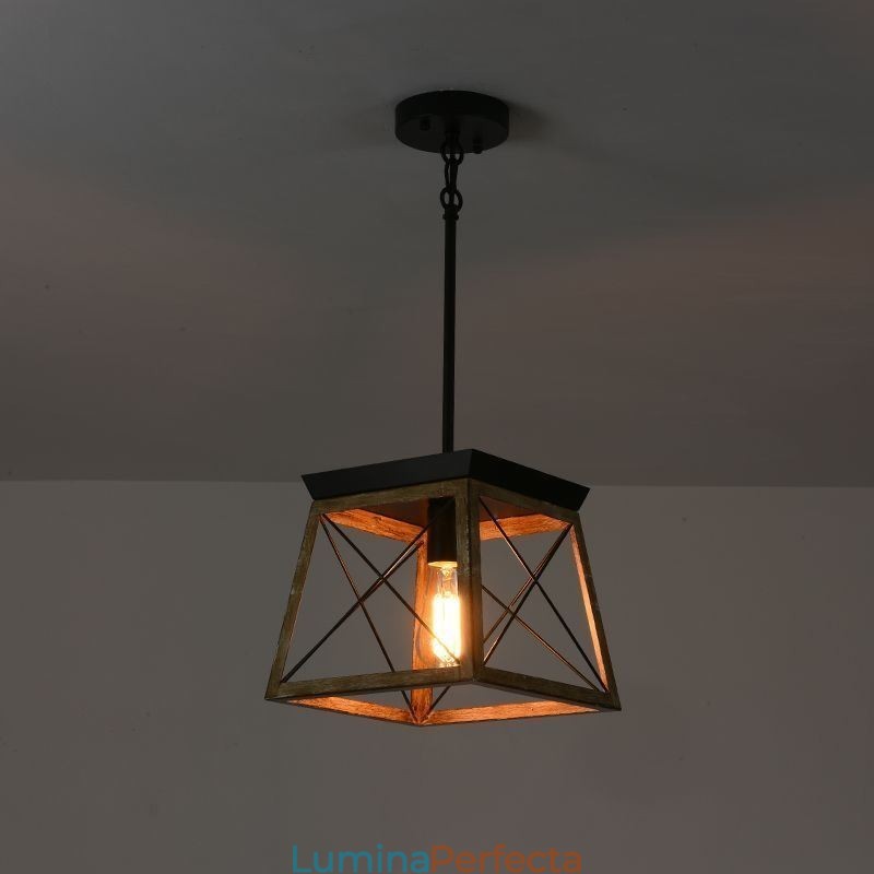 Lampă suspendată în stil vintage cu o singură lumină