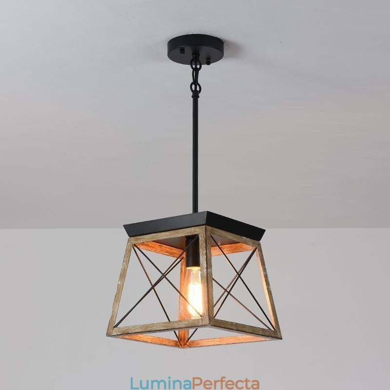 Lampă suspendată în stil vintage cu o singură lumină