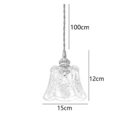 Lampă suspendată cu flori Corp de iluminat decorativ din sticlă minimalist