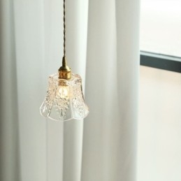 Lampă suspendată cu flori Corp de iluminat decorativ din sticlă minimalist
