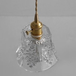 Lampă suspendată cu flori Corp de iluminat decorativ din sticlă minimalist