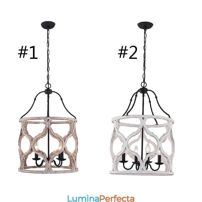 Lampă suspendată lanternă în stil vintage cu 4 lumini