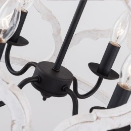 Lampă suspendată lanternă în stil vintage cu 4 lumini