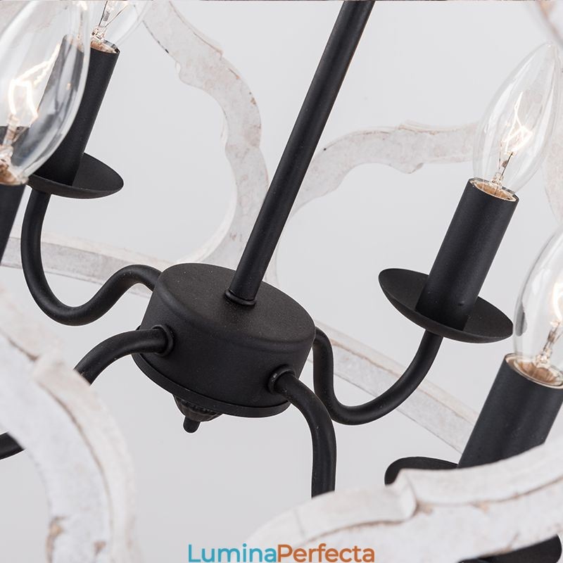 Lampă suspendată lanternă în stil vintage cu 4 lumini