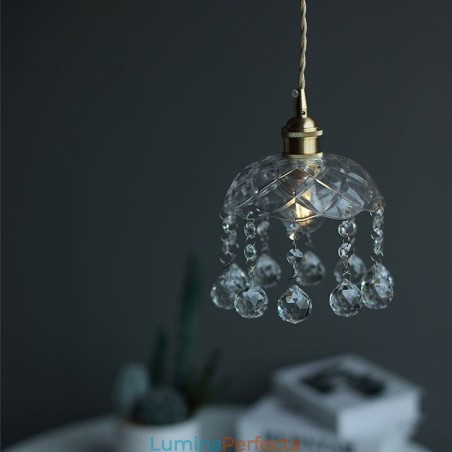 Lampă suspendată modernă din sticlă cu 1 lumină Lampă suspendată modernă din sticlă cu 1 lumină