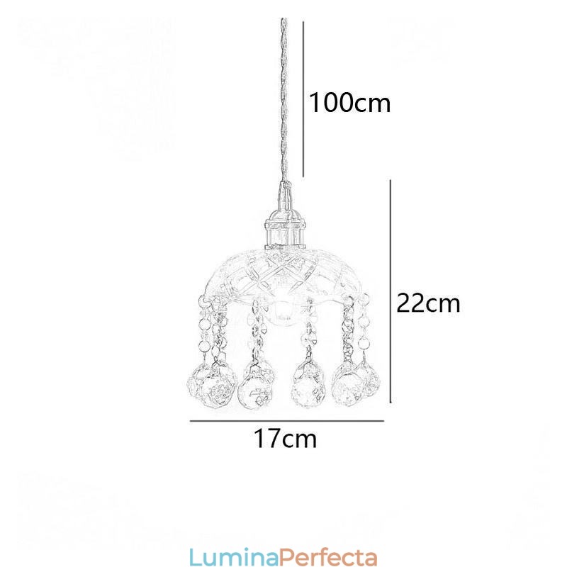 Lampă suspendată modernă din sticlă cu 1 lumină