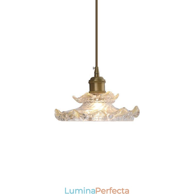 Lampă suspendată din sticlă în stil japonez Lampă suspendată din sticlă Lotus