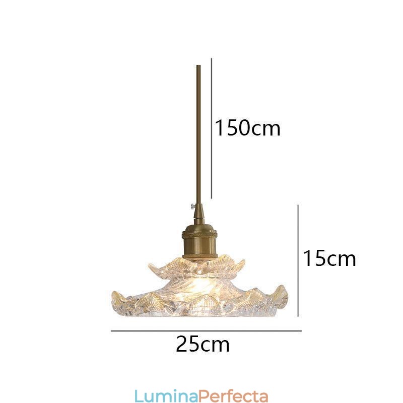 Lampă suspendată din sticlă în stil japonez Lampă suspendată din sticlă Lotus