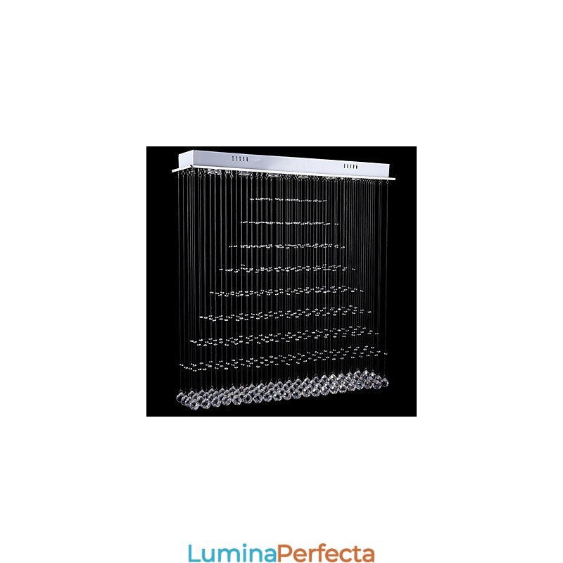 Dreptunghi Crystal Pendant Lamp Candelabru de tavan Iluminat Lămpi Corpuri