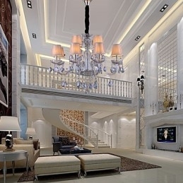 Candelabru tradițional din sticlă galvanizată cu cristal