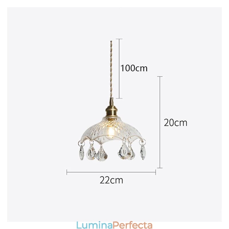 Lampă suspendată modernă, minimalistă, din sticlă