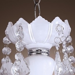 Candelabru elegant din cristal cu 5 lumini alb