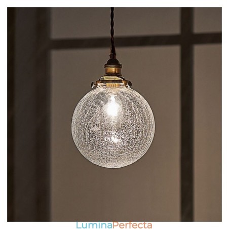 Lampă suspendată din sticlă Lampă de tavan modern Crackle Lampă suspendată din sticlă Lampă de tavan modern Crackle