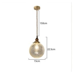 Lampă suspendată din sticlă Lampă de tavan modern Crackle