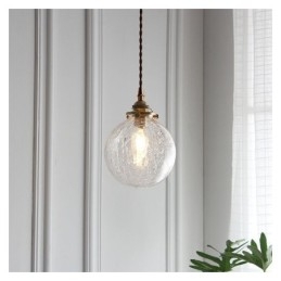 Lampă suspendată din sticlă Lampă de tavan modern Crackle