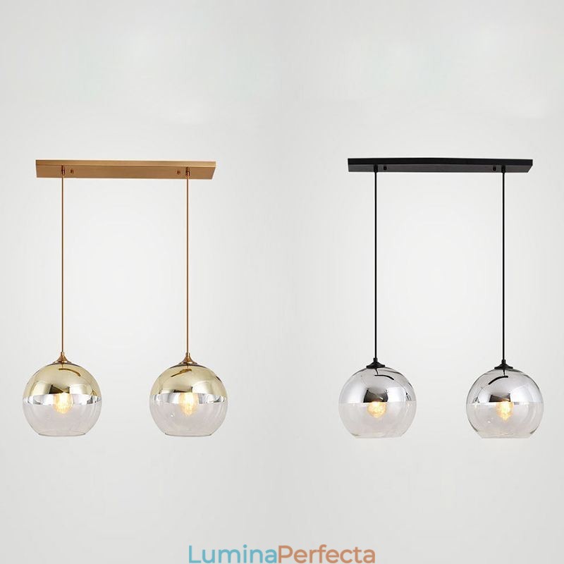 Lumină suspendată creativ de fier+glob de sticlă Iluminat decorativ