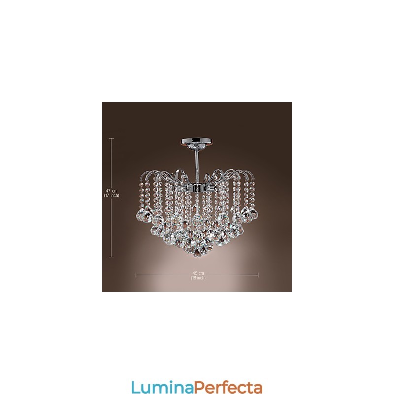 Candelabru din metal cu pictură în cristal modern contemporan