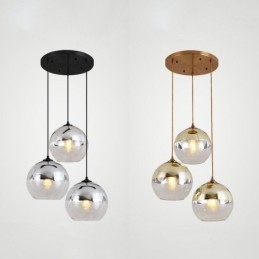 Lumină suspendată creativ de fier+glob de sticlă Iluminat decorativ