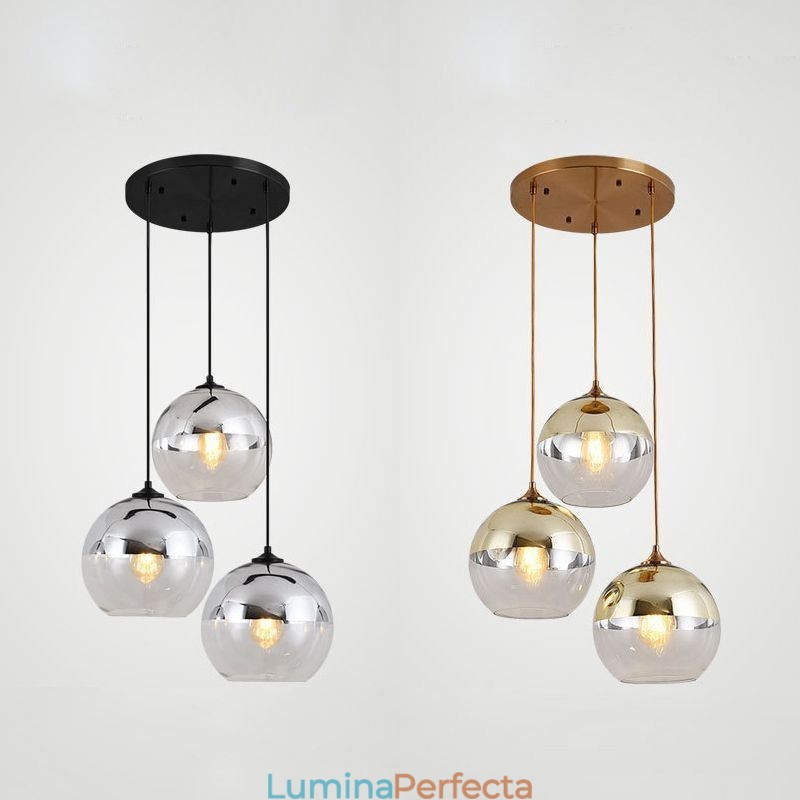 Lumină suspendată creativ de fier+glob de sticlă Iluminat decorativ