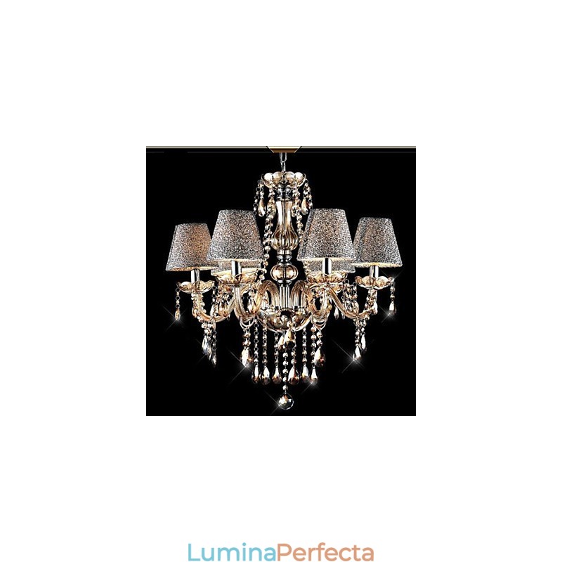 Candelabru din sticlă galvanizată, modern, contemporan, clasic, de epocă