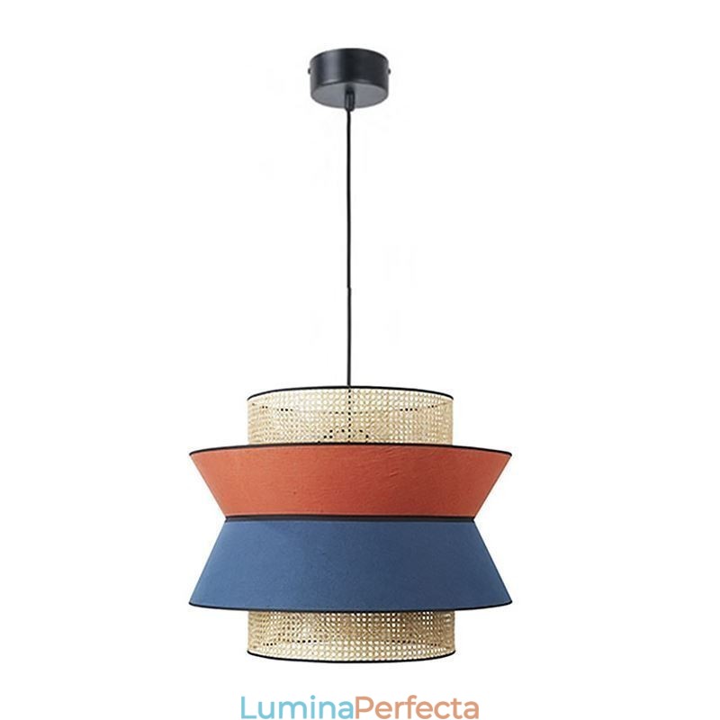 1 Lumină Rochie Abajur Lampă suspendată Bamboo Weave Iluminare