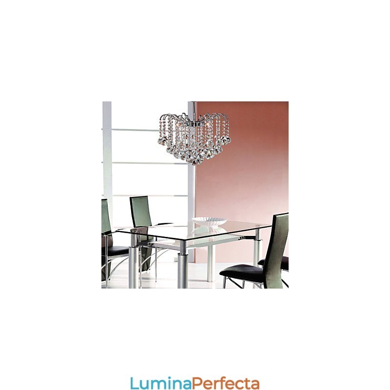 Candelabru din metal cu pictură în cristal modern contemporan