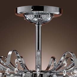 Candelabru din metal cu pictură în cristal modern contemporan