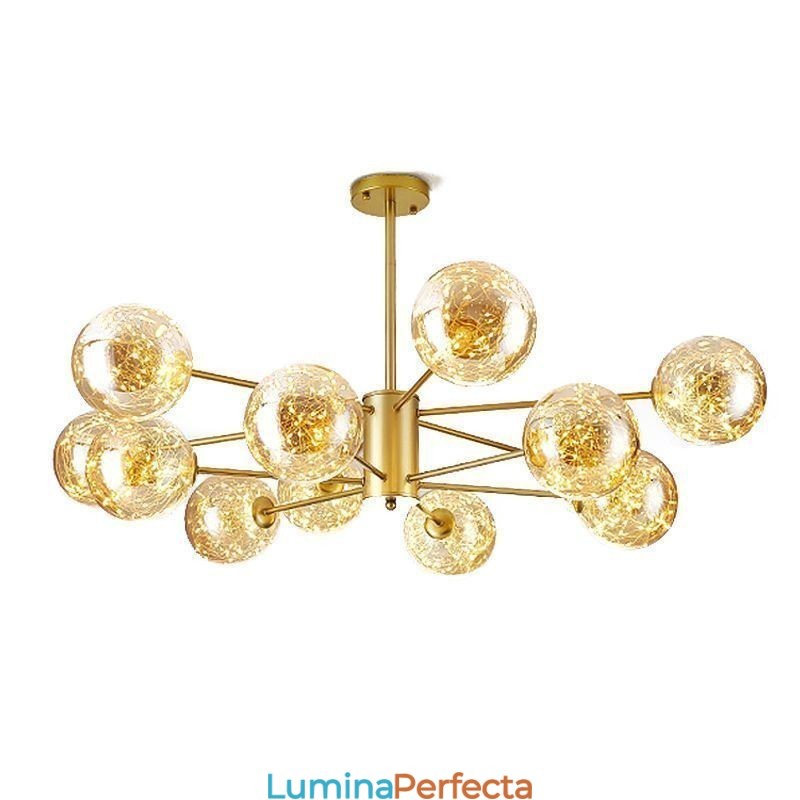Lampă de suspendare Magic Bean Lampă de suspendare Gypsophila cu bilă de sticlă în stil nordic