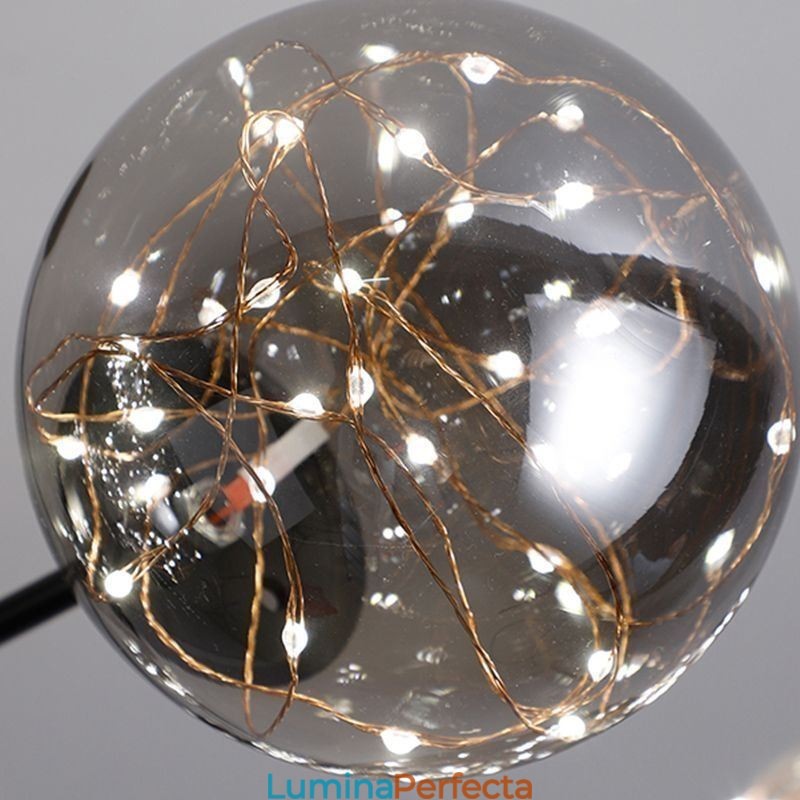 Lampă de suspendare Magic Bean Lampă de suspendare Gypsophila cu bilă de sticlă în stil nordic