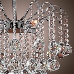Candelabru din metal cu pictură în cristal modern contemporan