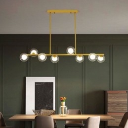 Candelabru Glob de sticlă Tip orizontal Lampă suspendată