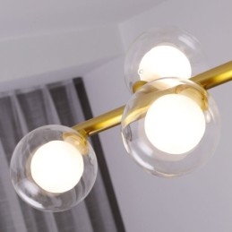 Candelabru Glob de sticlă Tip orizontal Lampă suspendată