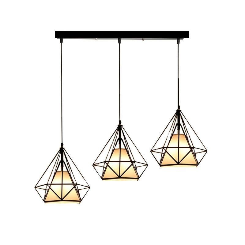 Lumină suspendată în formă de diamant Corp de iluminat decorativ modern minimalist