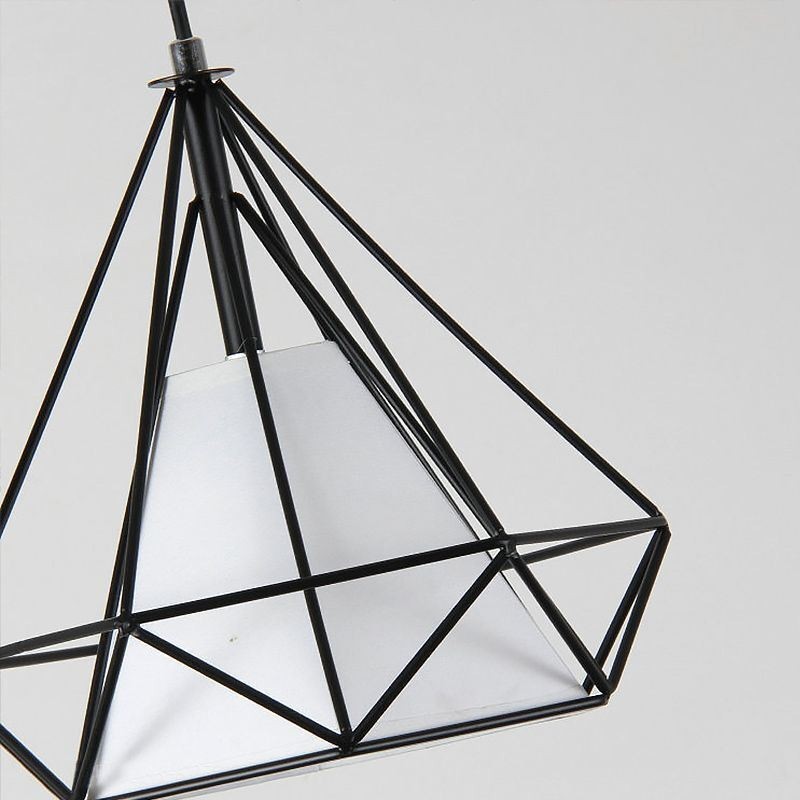 Lumină suspendată în formă de diamant Corp de iluminat decorativ modern minimalist