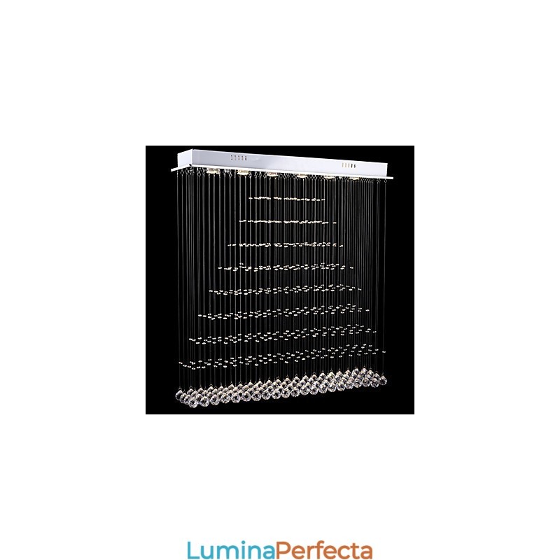 Dreptunghi Crystal Pendant Lamp Candelabru de tavan Iluminat Lămpi Corpuri